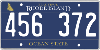 RI license plate 456372