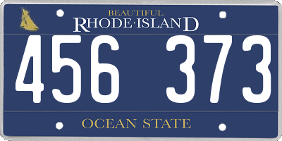 RI license plate 456373
