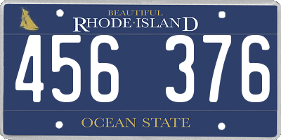 RI license plate 456376