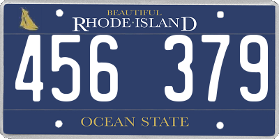 RI license plate 456379