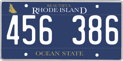 RI license plate 456386