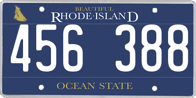 RI license plate 456388