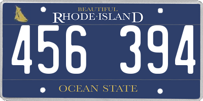 RI license plate 456394