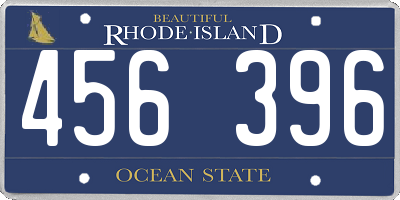 RI license plate 456396