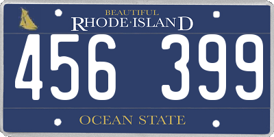RI license plate 456399