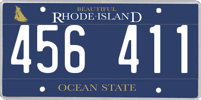 RI license plate 456411