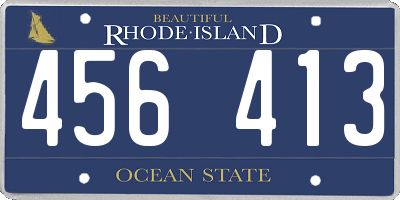RI license plate 456413