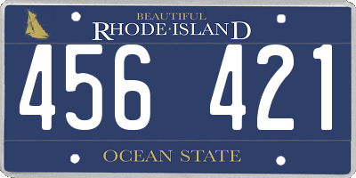 RI license plate 456421