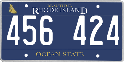 RI license plate 456424