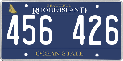 RI license plate 456426