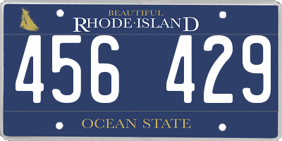 RI license plate 456429
