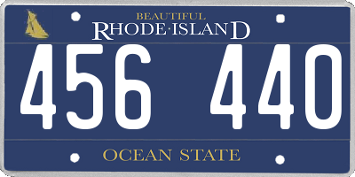 RI license plate 456440