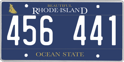 RI license plate 456441