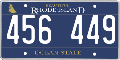 RI license plate 456449