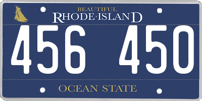 RI license plate 456450