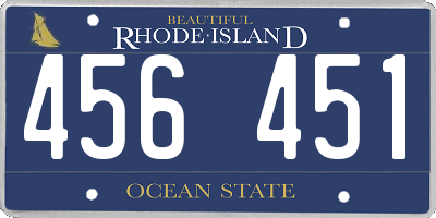 RI license plate 456451