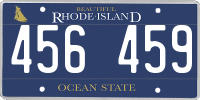 RI license plate 456459