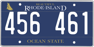 RI license plate 456461