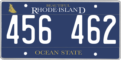 RI license plate 456462