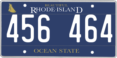 RI license plate 456464