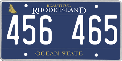 RI license plate 456465