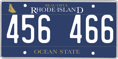 RI license plate 456466