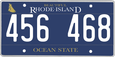 RI license plate 456468