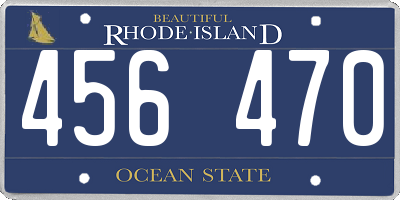 RI license plate 456470