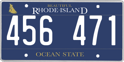 RI license plate 456471