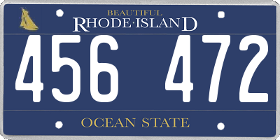 RI license plate 456472