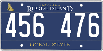 RI license plate 456476