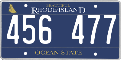 RI license plate 456477