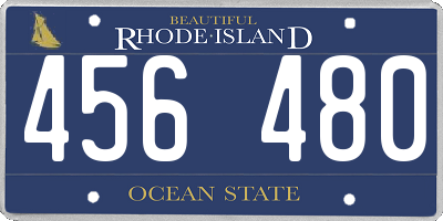 RI license plate 456480