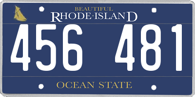 RI license plate 456481