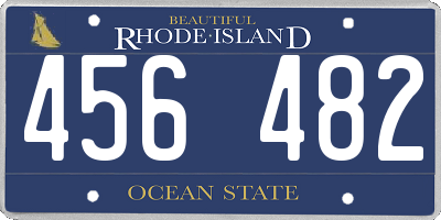 RI license plate 456482