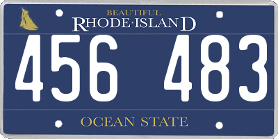 RI license plate 456483