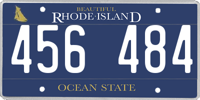 RI license plate 456484