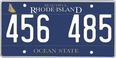RI license plate 456485