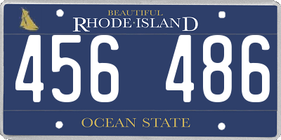 RI license plate 456486