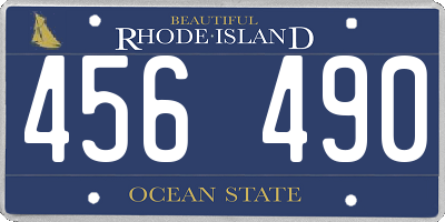 RI license plate 456490