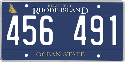 RI license plate 456491