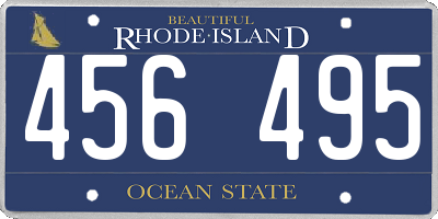 RI license plate 456495