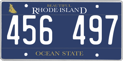 RI license plate 456497