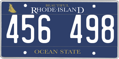 RI license plate 456498