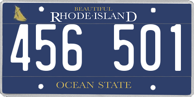 RI license plate 456501