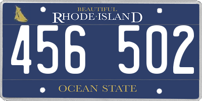 RI license plate 456502