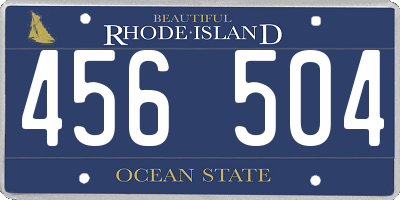 RI license plate 456504