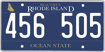 RI license plate 456505
