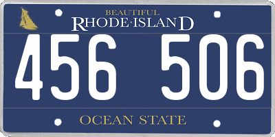 RI license plate 456506