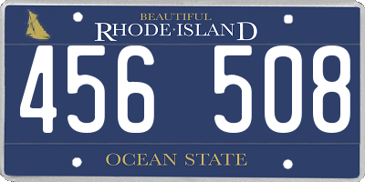RI license plate 456508